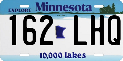 MN license plate 162LHQ