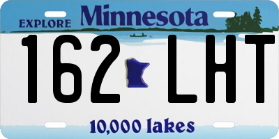 MN license plate 162LHT