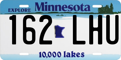 MN license plate 162LHU