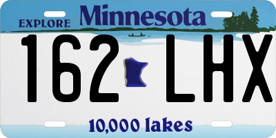 MN license plate 162LHX