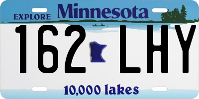 MN license plate 162LHY