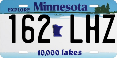 MN license plate 162LHZ