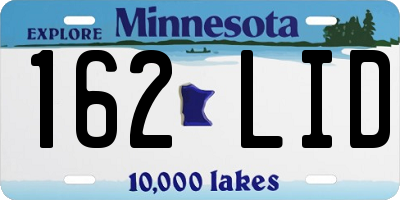 MN license plate 162LID