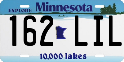 MN license plate 162LIL