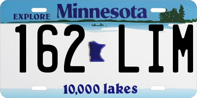 MN license plate 162LIM