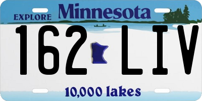 MN license plate 162LIV