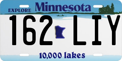 MN license plate 162LIY