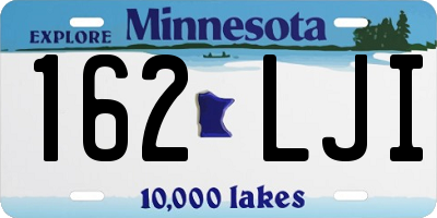 MN license plate 162LJI