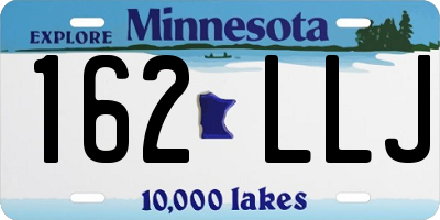 MN license plate 162LLJ