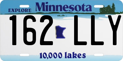 MN license plate 162LLY
