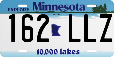 MN license plate 162LLZ