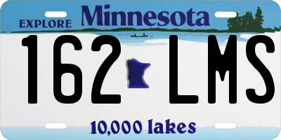 MN license plate 162LMS