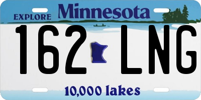 MN license plate 162LNG