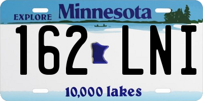 MN license plate 162LNI