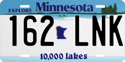 MN license plate 162LNK