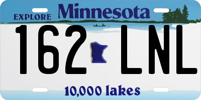MN license plate 162LNL