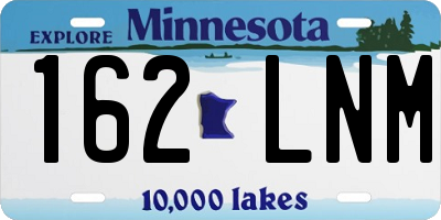 MN license plate 162LNM