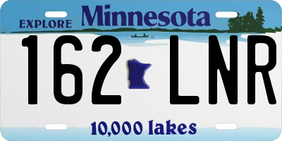 MN license plate 162LNR