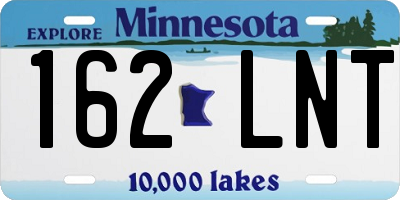 MN license plate 162LNT