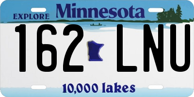 MN license plate 162LNU