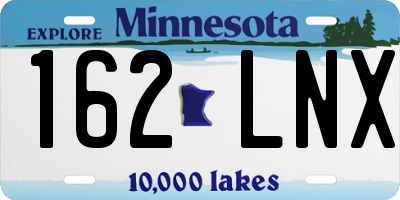 MN license plate 162LNX