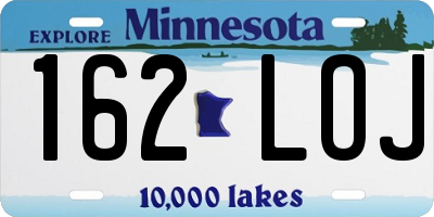 MN license plate 162LOJ