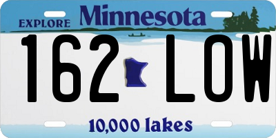 MN license plate 162LOW
