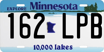 MN license plate 162LPB