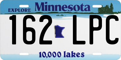 MN license plate 162LPC