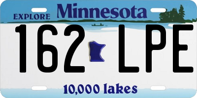 MN license plate 162LPE