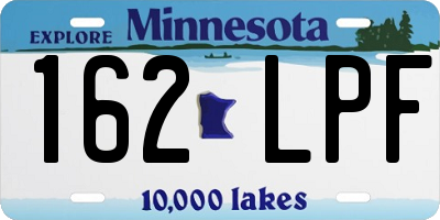 MN license plate 162LPF