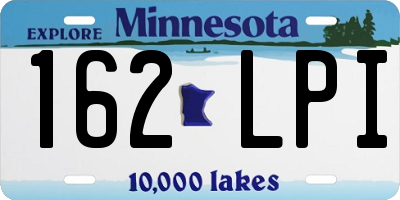 MN license plate 162LPI