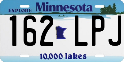 MN license plate 162LPJ