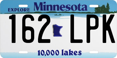 MN license plate 162LPK