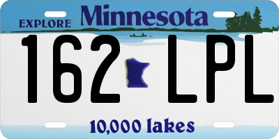 MN license plate 162LPL