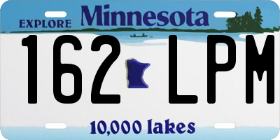 MN license plate 162LPM