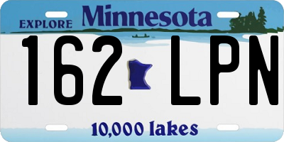 MN license plate 162LPN