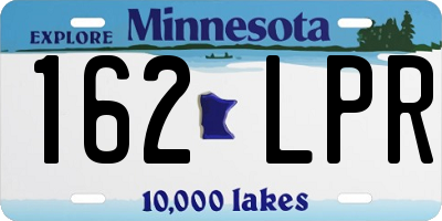 MN license plate 162LPR