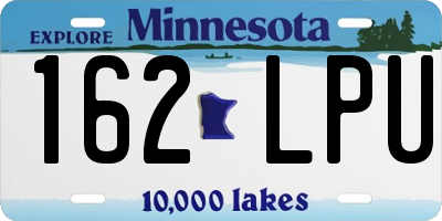 MN license plate 162LPU
