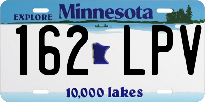 MN license plate 162LPV