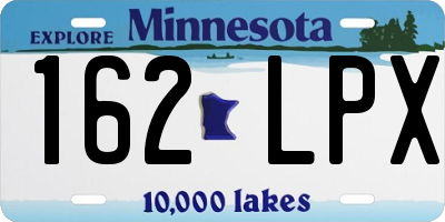 MN license plate 162LPX