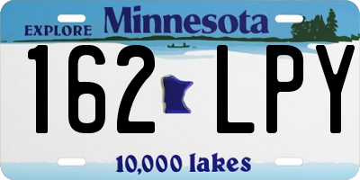 MN license plate 162LPY