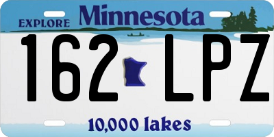 MN license plate 162LPZ