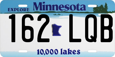 MN license plate 162LQB