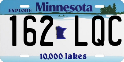 MN license plate 162LQC