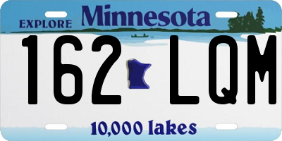 MN license plate 162LQM