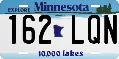 MN license plate 162LQN