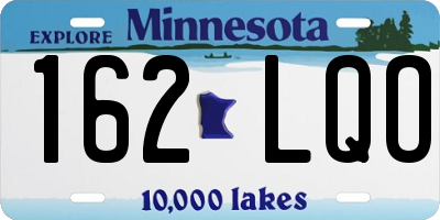 MN license plate 162LQO