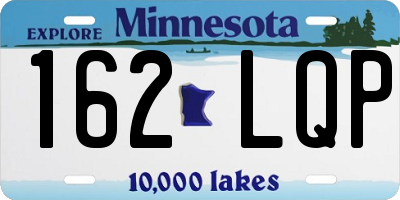 MN license plate 162LQP