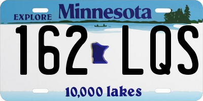 MN license plate 162LQS